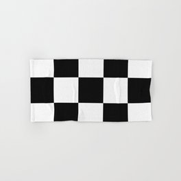 Black and White Checker Hand & Bath Towel