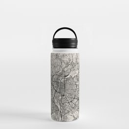 Lyon in France - Black&White Map Water Bottle