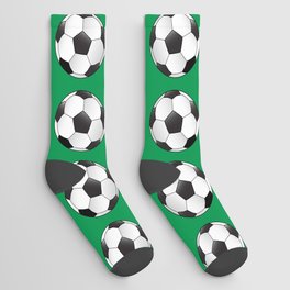 Football With Green Background Socks