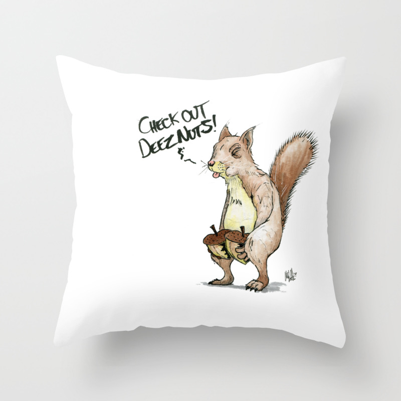 A Sassy Squirrel Throw Pillow By Chetbiggenston Society6
