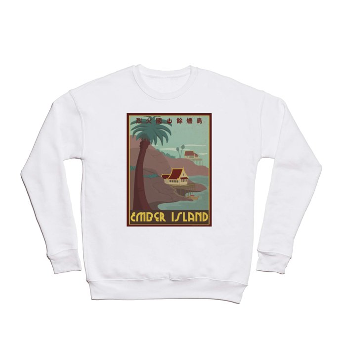 Ember Island Travel Poster Crewneck Sweatshirt