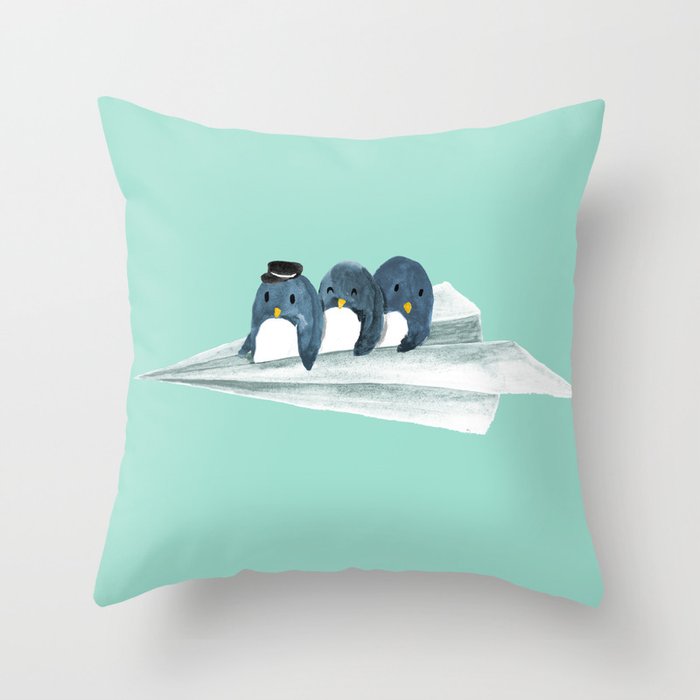 Let's travel the world Throw Pillow