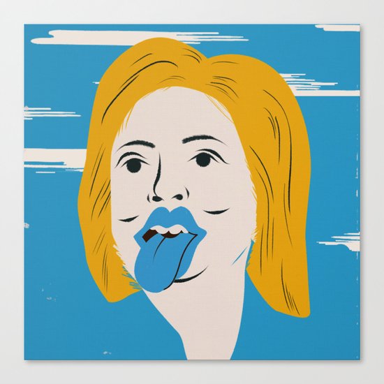 Rock N Roll Candidate / Hillary Clinton Canvas Print