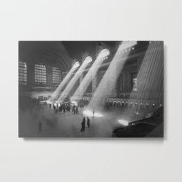 New York Grand Central Train Station Terminal Black and White Photography Print Metal Print | Railroad, Trains, Timessquare, Black, Newyork, Beautiful, Grandcentral, Photographs, Steamengine, Sunlight 