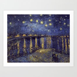 Vincent Van Gogh Starry Night Over The Rhone Art Print