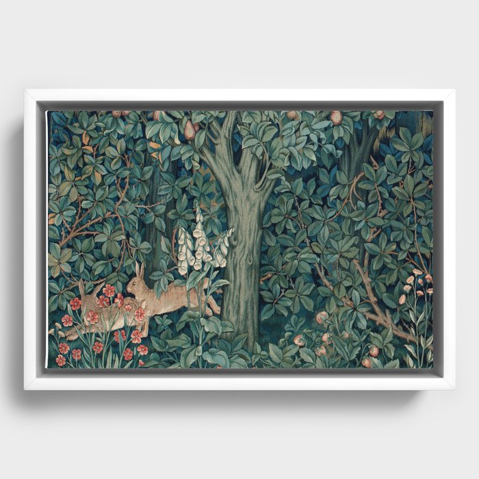 William Morris Greenery Tapestry Part 1 Framed Canvas