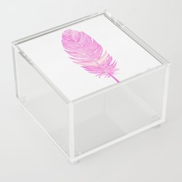 Pink feather Acrylic Box