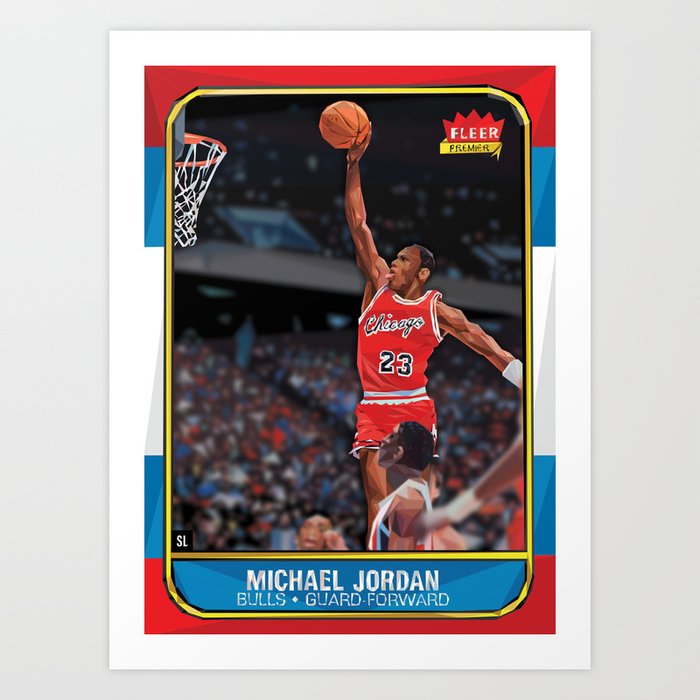 MJ rookie card remade with triangles Art Print