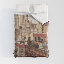 Views of NYC | Foggy Morning in New York City Duvet Cover