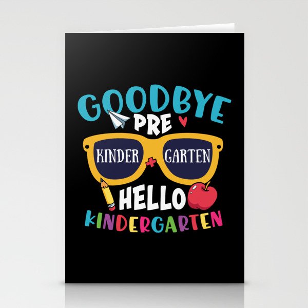Goodbye Pre-K Hello Kindergarten Stationery Cards