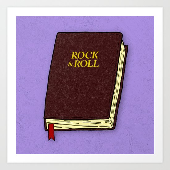 Rock & Roll Bible Art Print