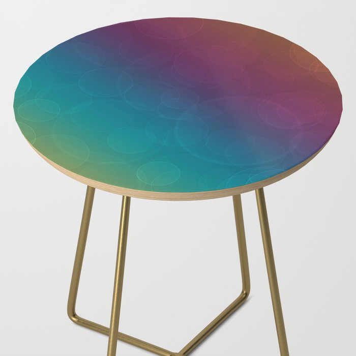 Bohek Bubbles on Rainbow of Color - Ombre multi Colored Spheres Side Table