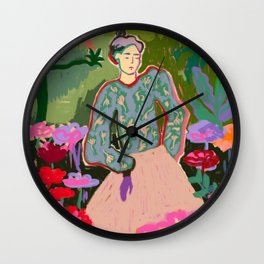 AUTUMN WALK IN THE FOREST Wall Clock