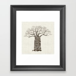 Zebra Tree Framed Art Print