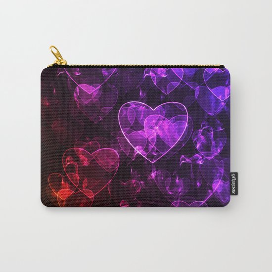 Love. Abstract pattern with hearts. Carry-All Pouch