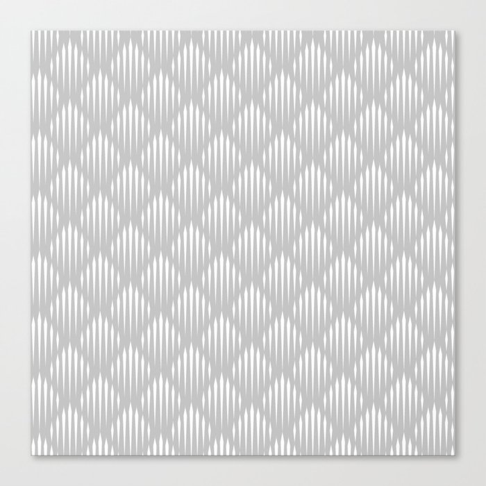 Light Grey and White Abstract Pattern Canvas Print