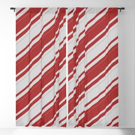 [ Thumbnail: Light Gray & Brown Colored Lines/Stripes Pattern Blackout Curtain ]