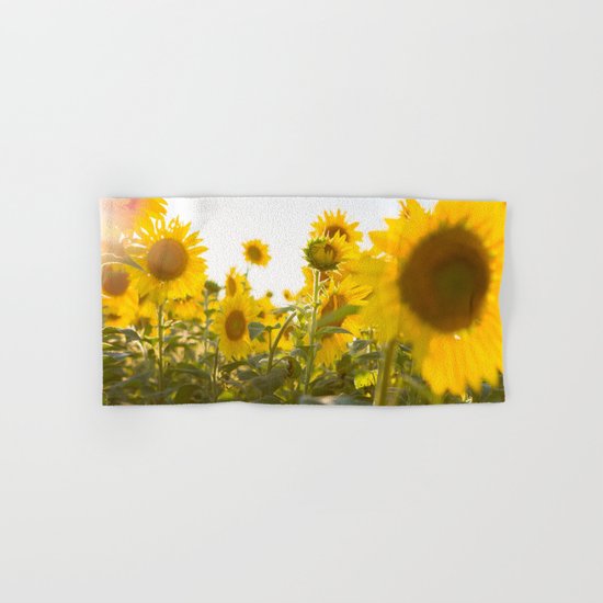 Sunflower Field Hand Bath Towel By Inthisinstance Society6