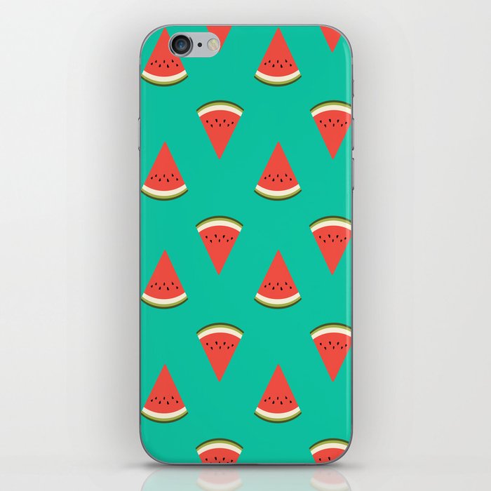 watermelon fruit food fight apparel and gifts teal iPhone Skin