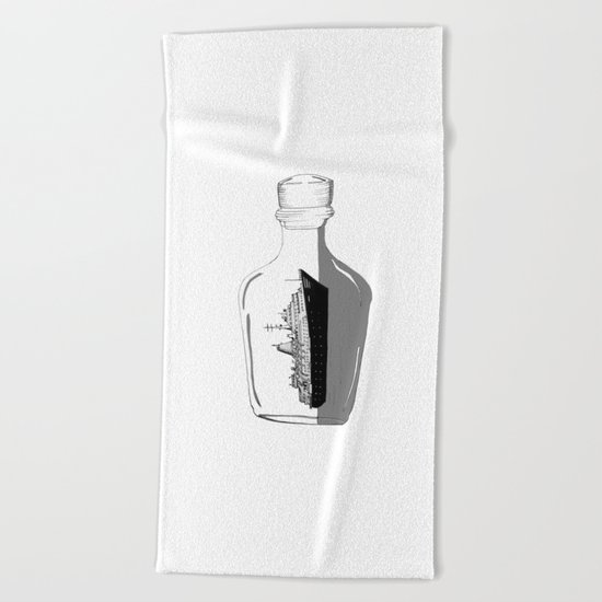 ship in a bottle Beach Towel