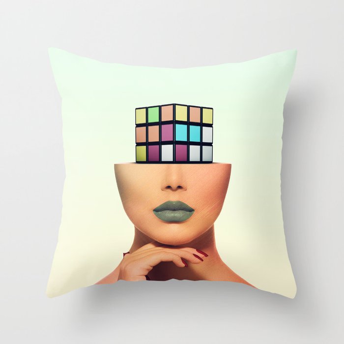 Look me in the eyes Throw Pillow