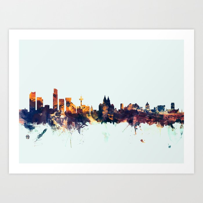 Liverpool England Skyline Art Print By Artpause Society6