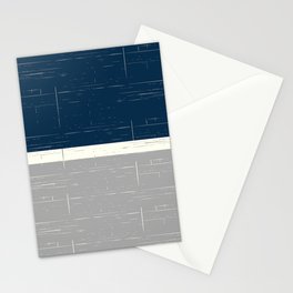 Color Block Navy Blue and Gray Stationery Cards