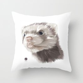 Ferret Throw Pillow