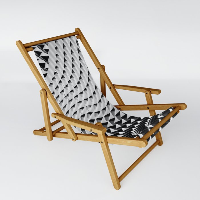 3D black & white Sling Chair