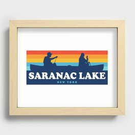 Saranac Lake New York Canoe Recessed Framed Print