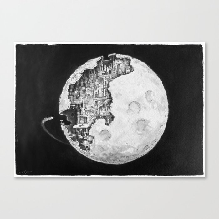 Party in the Moon Canvas Print