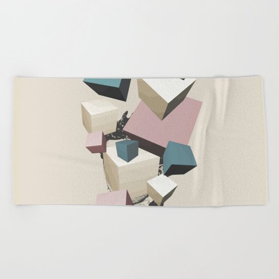 Queen of Cubes Beach Towel