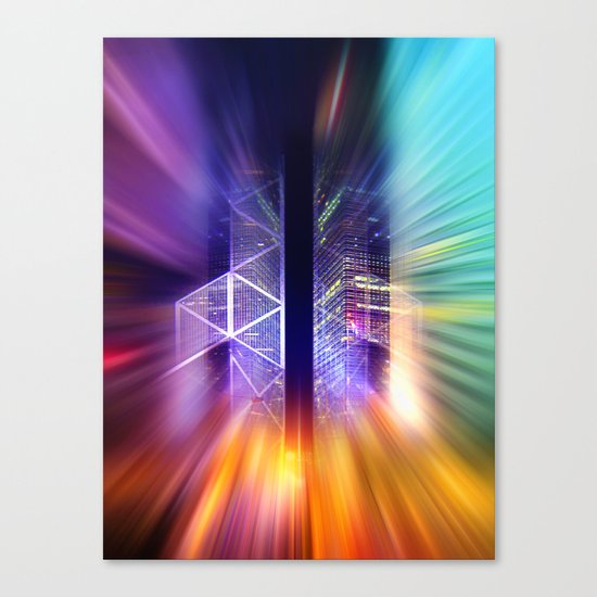 GOLDEN MOTION - Abstract Surrealism Canvas Print