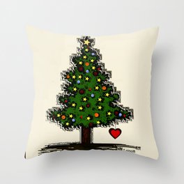 Holiday with Heart  Throw Pillow