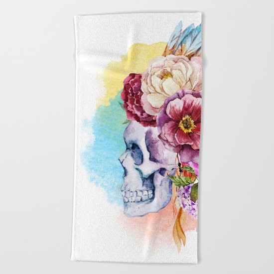 Skull 09 Beach Towel