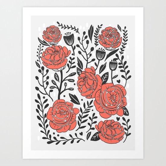 Orange Garden Art Print
