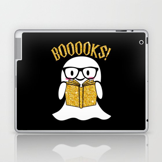 Booooks - book lover Halloween Laptop & iPad Skin