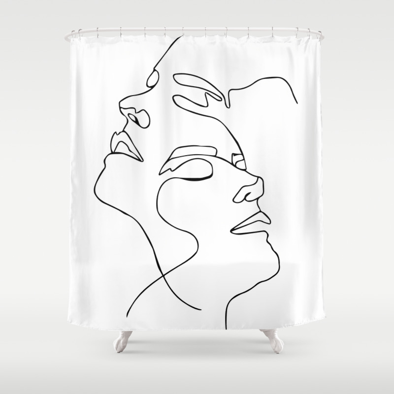 Double Face One Line Poster Abstract Art Abstract Poster Modern