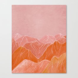 Lines in the mountains - pink II Canvas Print