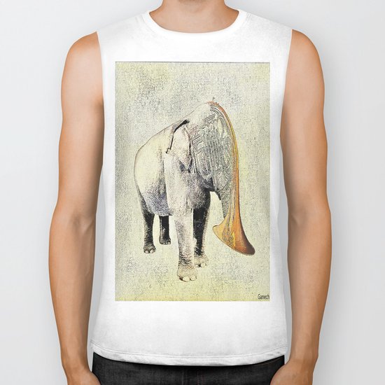 the elephant musician Biker Tank