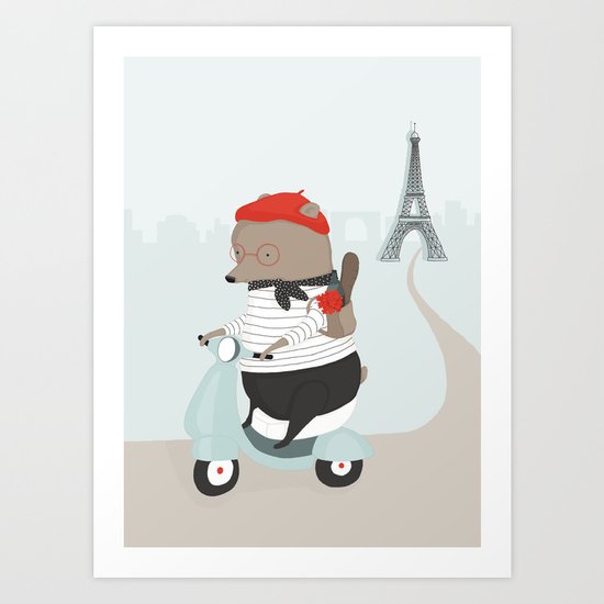 Pierre Picnics in Paris Art Print