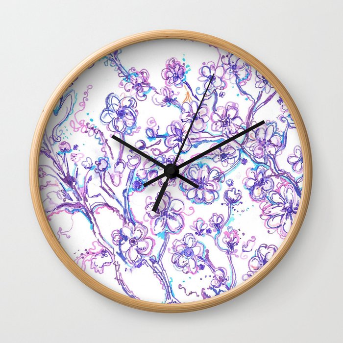 Lavendar flowers Wall Clock