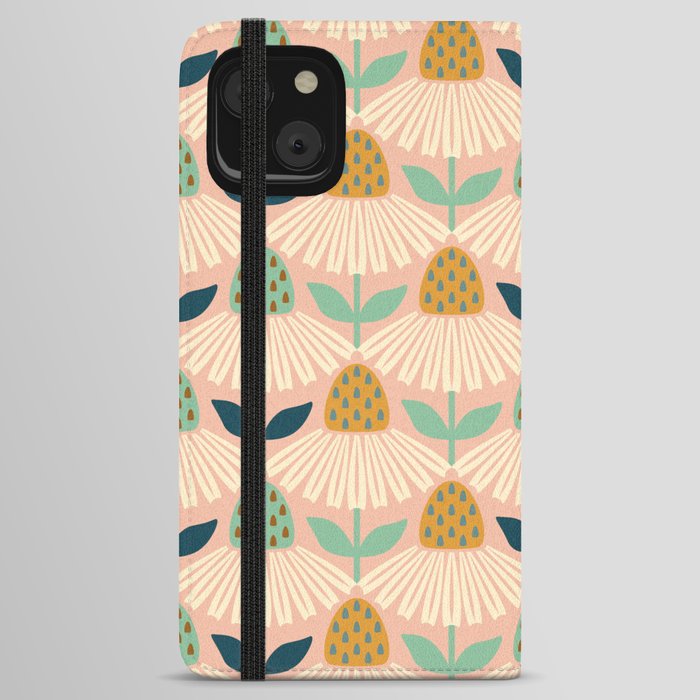 Happy daisies blush pink iPhone Wallet Case