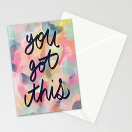 You Got This Abstract Colourful Stationery Card