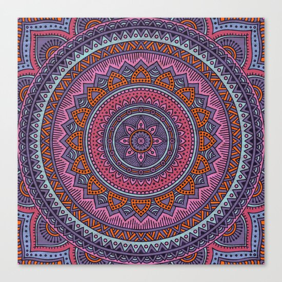 Hippie mandala 54 Canvas Print