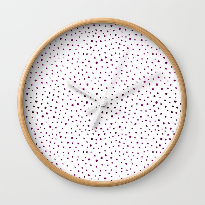 pink dalmatian Wall Clock