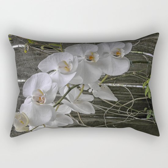 White Moth Orchid Rectangular Pillow