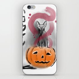 Halloween sumie cat iPhone Skin