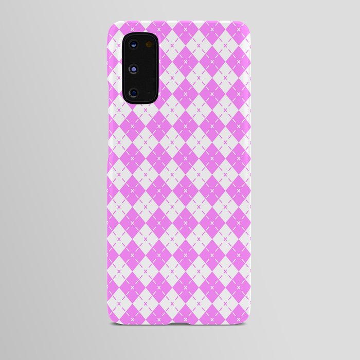 Light Magenta Pink Argyle Diamond Pattern Android Case
