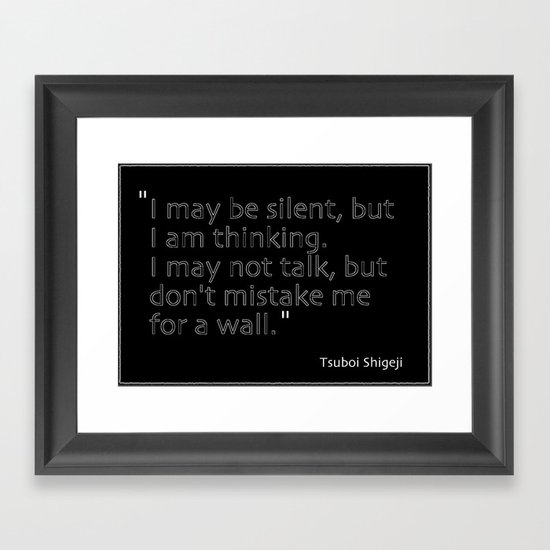 Silent Framed Art Print